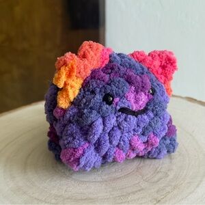 Handmade Baby Axolotl Crochet Mini Colorful Plushie